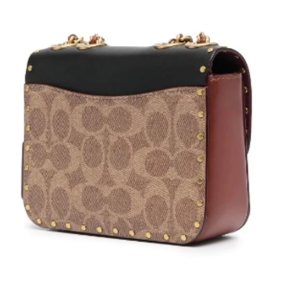 Coach Signature Madison Shoulder Bag 16 With Rivets - Picture 10 of 16